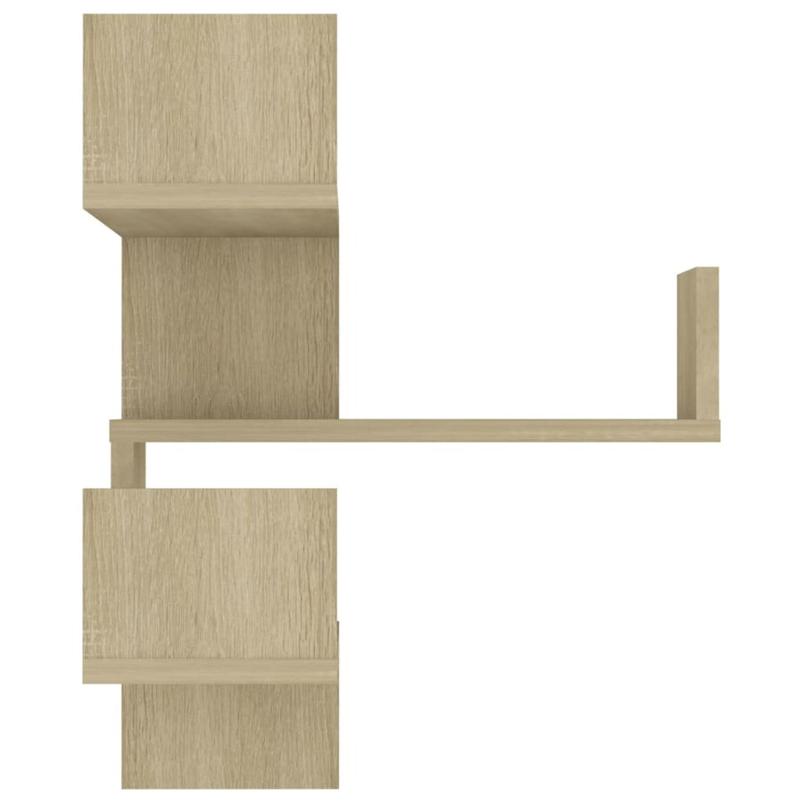 Hoekwandschap 40X40X50 Cm Spaanplaat Kleurig 1 Sonoma eiken