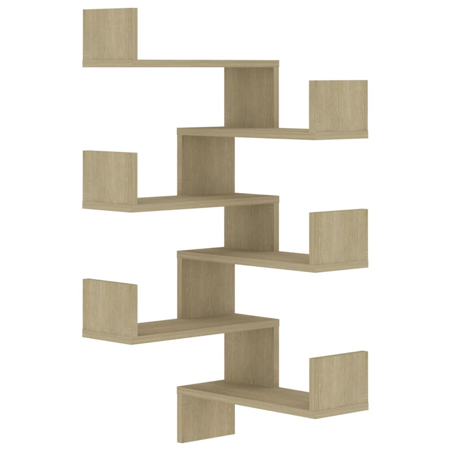Hoekwandschapen 40X40X50 Cm Spaanplaat Kleurig 2 Sonoma eiken