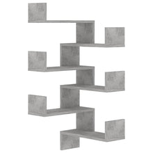 Hoekwandschappen 2 st 40x40x50 cm spaanplaat betongrijs 2 Betongrijs
