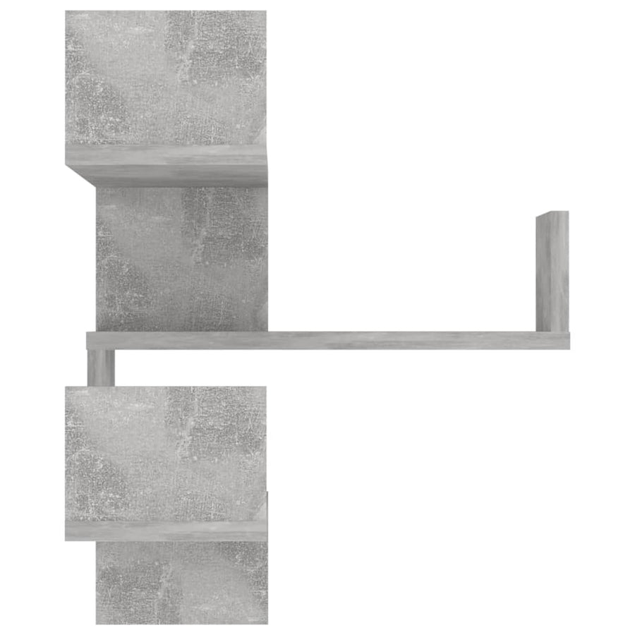Hoekwandschappen 2 st 40x40x50 cm spaanplaat betongrijs 2 Betongrijs