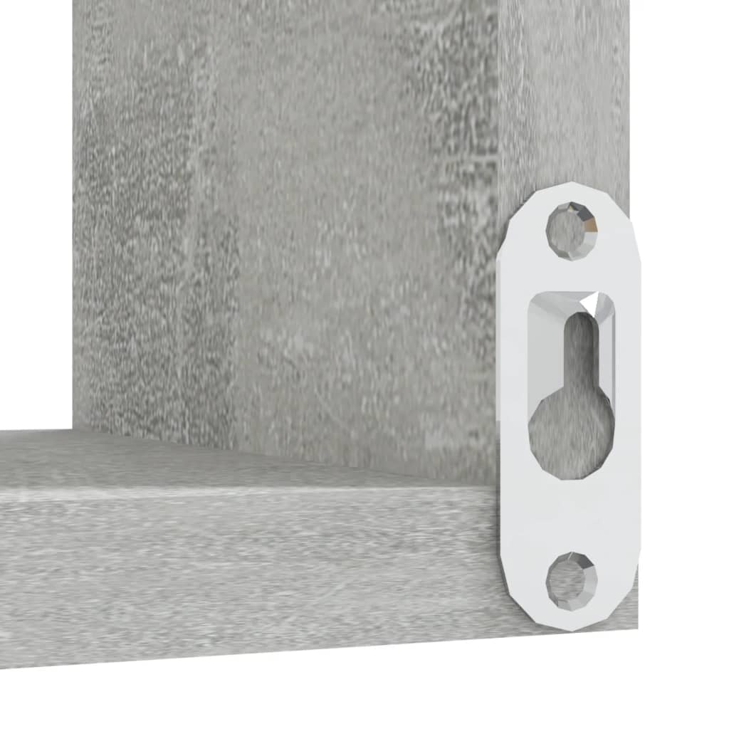 Hoekwandschappen 2 st 40x40x50 cm spaanplaat betongrijs 2 Betongrijs