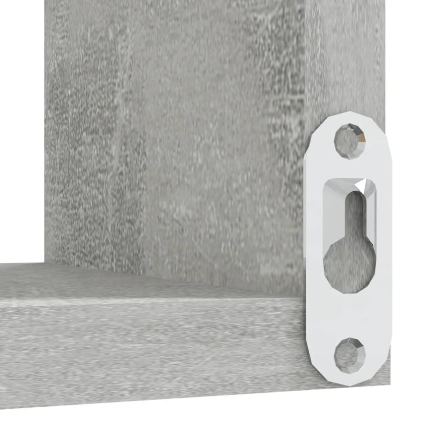 Hoekwandschappen 2 st 40x40x50 cm spaanplaat betongrijs 2 Betongrijs