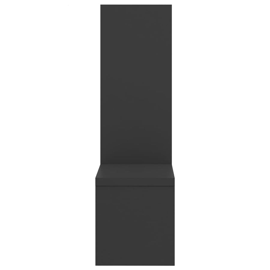 Wandschappen 2 st 50x15x50 cm bewerkt hout grijs