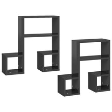 Wandschappen 50X15X50 Cm Spaanplaat Hoogglans grijs