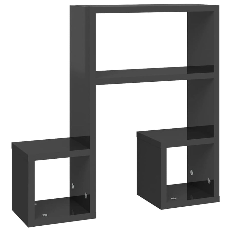 Wandschappen 50X15X50 Cm Spaanplaat Hoogglans grijs