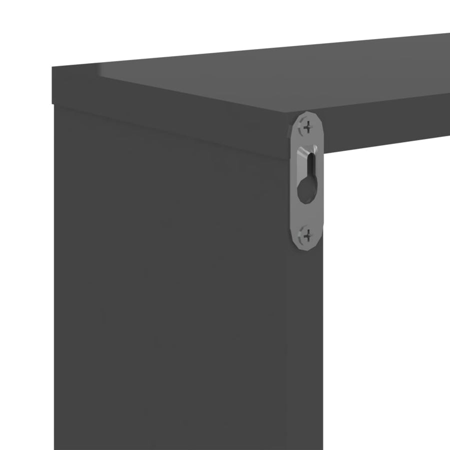 Wandschappen 50X15X50 Cm Spaanplaat Hoogglans grijs