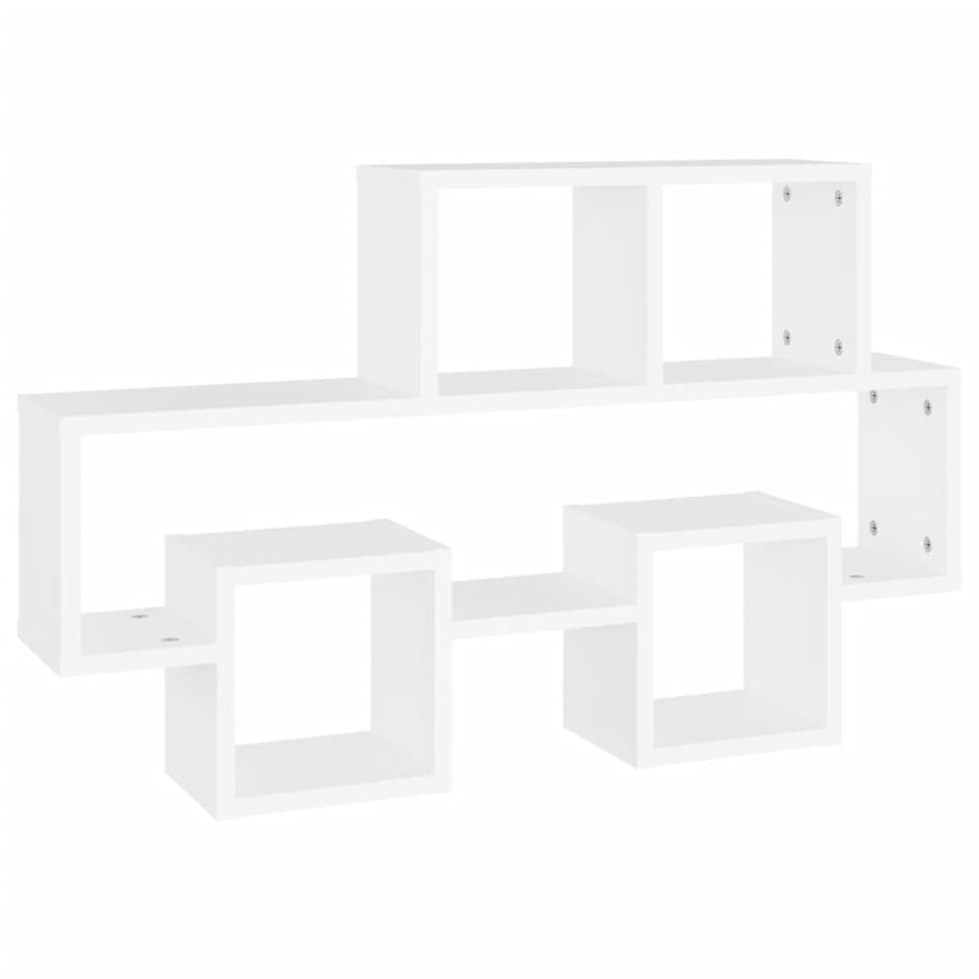 Wandschap Auto-Vormig 82X5X5 Cm Spaanplaat Wit