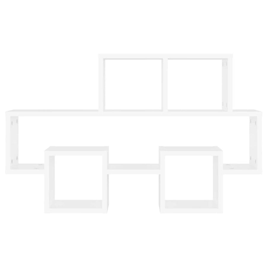 Wandschap Auto-Vormig 82X5X5 Cm Spaanplaat Wit