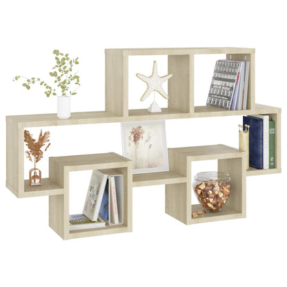 Wandschap Auto-Vormig 82X5X5 Cm Spaanplaat Kleur Sonoma eiken