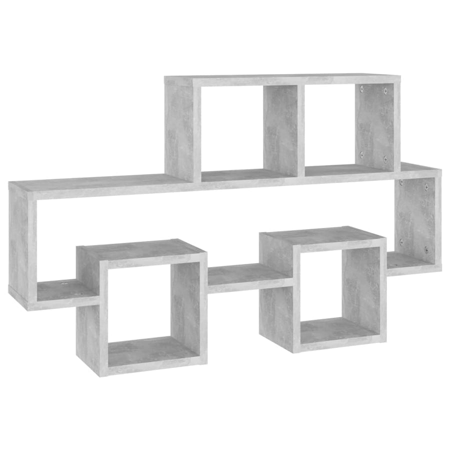 Wandschap Auto-Vormig 82X5X5 Cm Spaanplaat Betongrijs