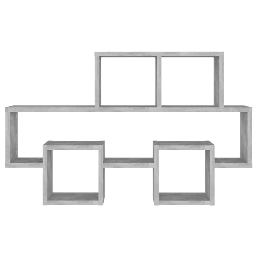 Wandschap Auto-Vormig 82X5X5 Cm Spaanplaat Betongrijs