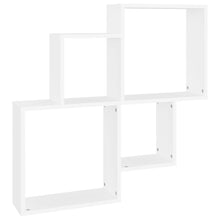 Wandschap kubus 80x15x78,5 cm bewerkt hout wit Wit