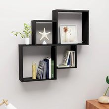 Wandschap Kubus 80X5X78,5 Cm Spaanplaat Zwart