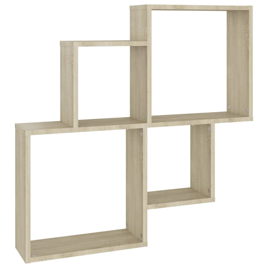 Wandschap kubus 80x15x78,5 cm spaanplaat sonoma eiken Sonoma eiken