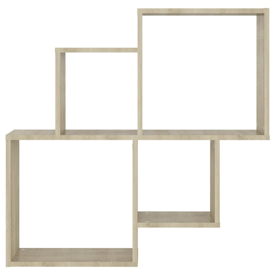 Wandschap kubus 80x15x78,5 cm spaanplaat sonoma eiken Sonoma eiken