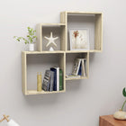 Wall shelf cube 80x15x78.5 cm engineered wood Sonoma oak