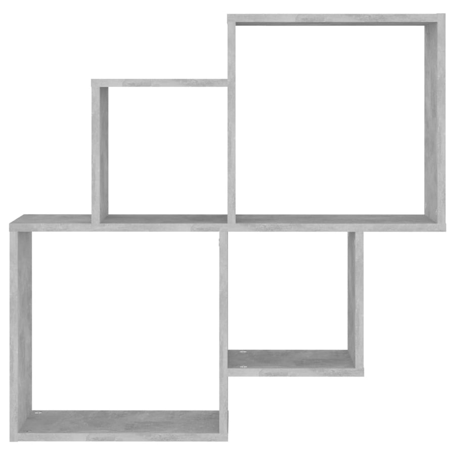 Wandschap kubus 80x15x78,5 cm spaanplaat betongrijs Betongrijs