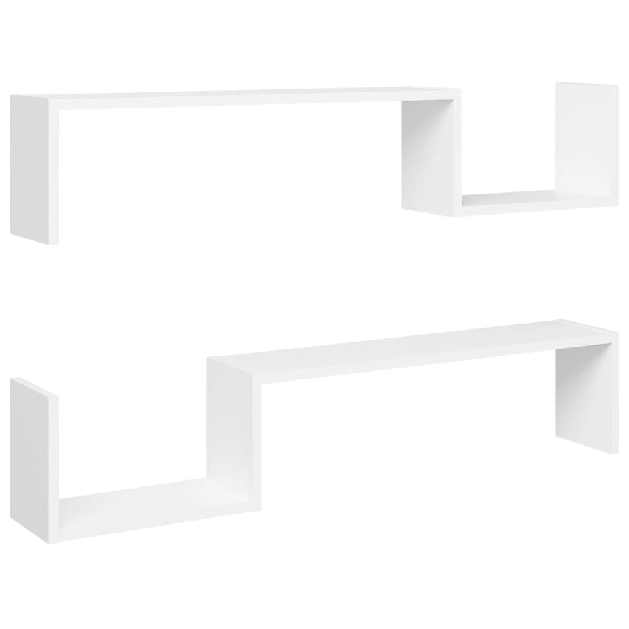Wandschappen 100X15X0 Cm Bewerkt Hout Wit
