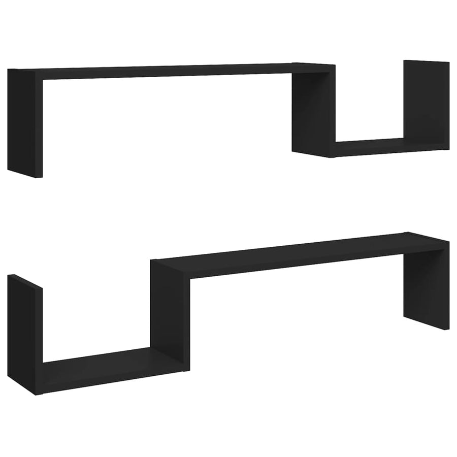 Wandschappen 100X15X0 Cm Spaanplaat Zwart