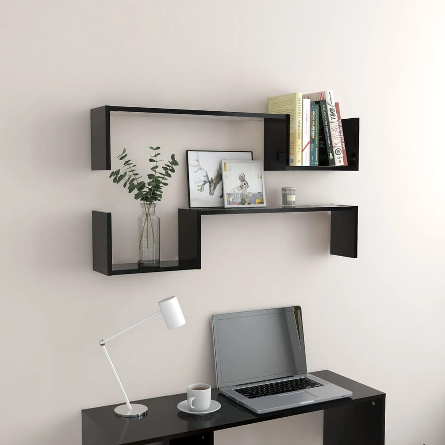 Wandschappen 100X15X0 Cm Spaanplaat Zwart