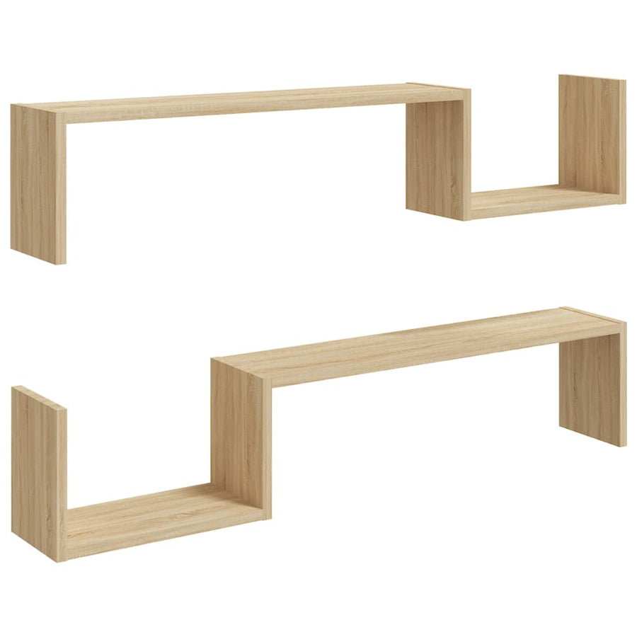 Wandschappen 100X15X0 Cm Spaanplaat Kleurig Sonoma eiken