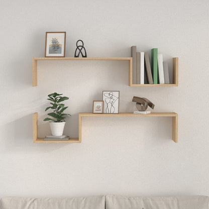 Wandschappen 100X15X0 Cm Spaanplaat Kleurig Sonoma eiken