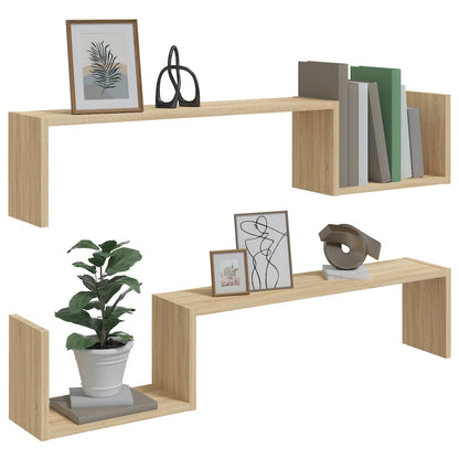 Wandschappen 100X15X0 Cm Spaanplaat Kleurig Sonoma eiken