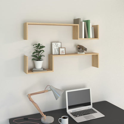 Wandschappen 100X15X0 Cm Spaanplaat Kleurig Sonoma eiken