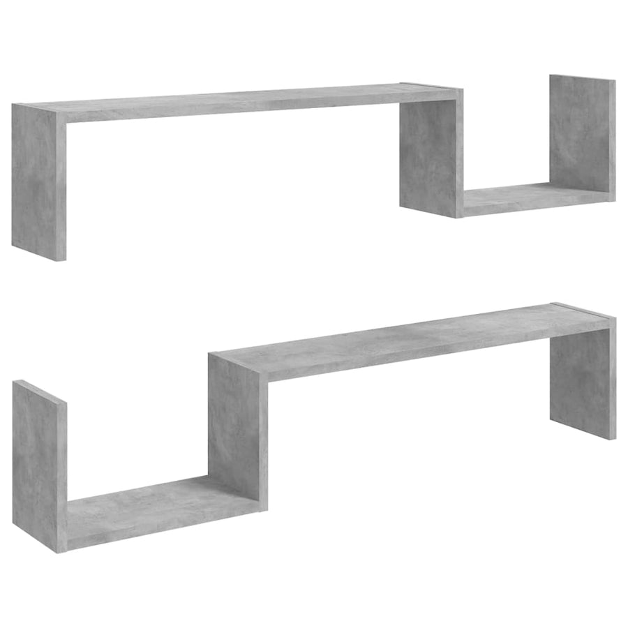 Wandschappen 100X15X0 Cm Spaanplaat Betongrijs