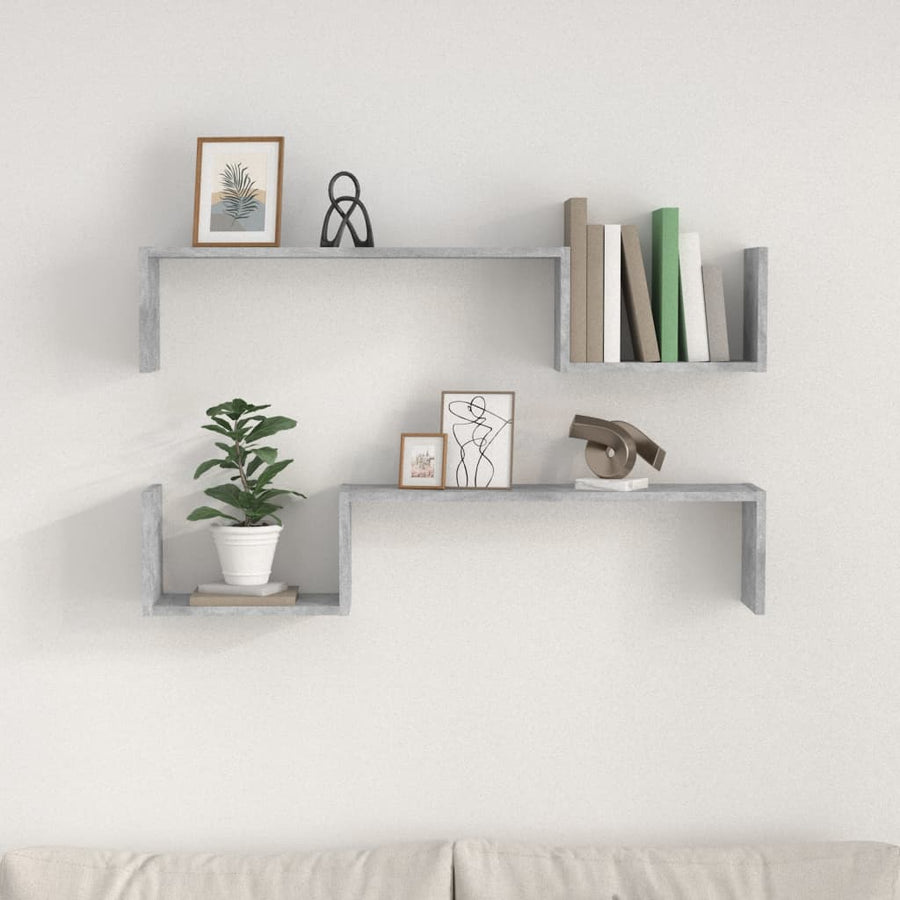 Wandschappen 100X15X0 Cm Spaanplaat Betongrijs