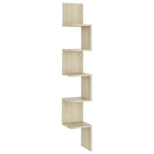 Hoekwandschap 20x20x127,5 cm spaanplaat sonoma eikenkleurig Sonoma eiken