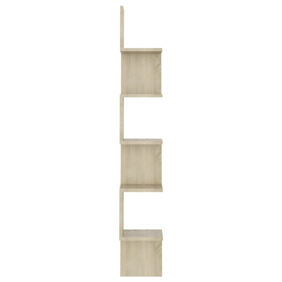 Hoekwandschap 20x20x127,5 cm spaanplaat sonoma eikenkleurig Sonoma eiken
