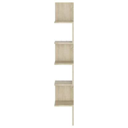 Hoekwandschap 20x20x127,5 cm spaanplaat sonoma eikenkleurig Sonoma eiken