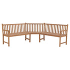 Tuinhoekbank 185x185x90 cm massief teakhout