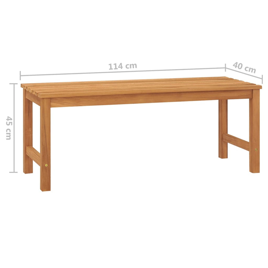 Tuinbank 4 Cm Massief Teakhout 114 x 40 x 45 cm