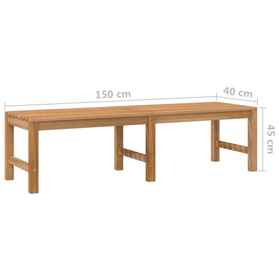 Tuinbank 50 Cm Massief Teakhout 150 x 40 x 45 cm