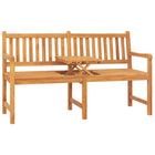 3-seater garden bench with table 150 cm solid teak wood