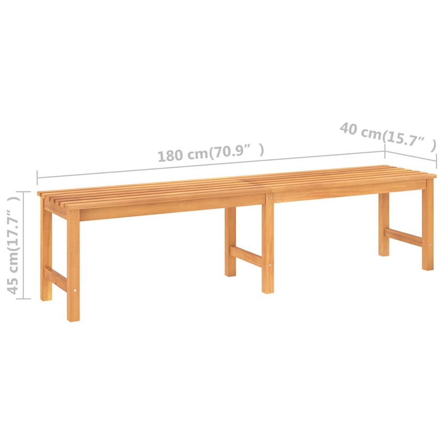 Tuinbank 80 Cm Massief Teakhout 180 x 40 x 45 cm