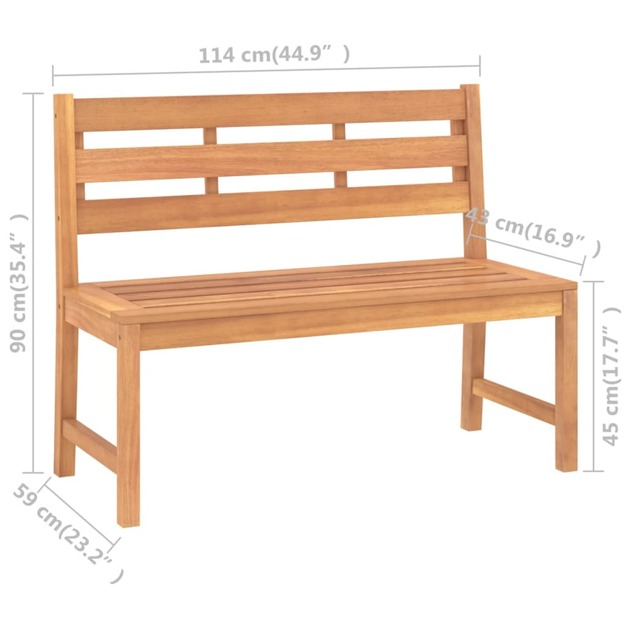 Tuinbank 4 Cm Massief Teakhout 114 x 59 x 90 cm
