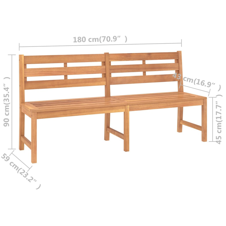 Tuinbank 80 Cm Massief Teakhout 180 x 59 x 90 cm
