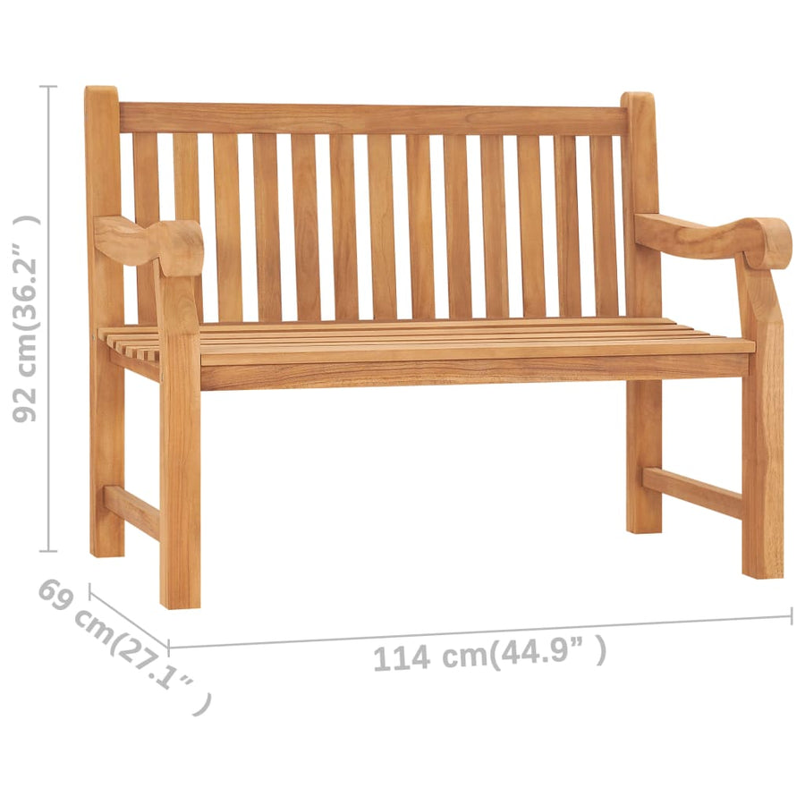 Tuinbank 4 Cm Massief Teakhout 114 x 69 x 92 cm