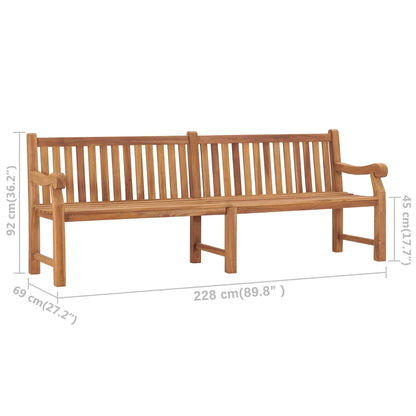 Tuinbank 228 Cm Massief Teakhout 228 x 69 x 92 cm