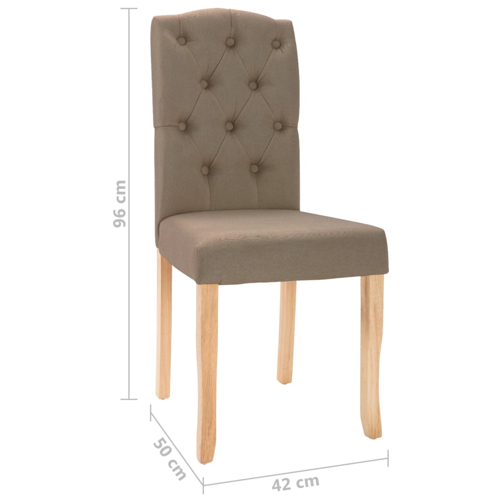 Eetkamerstoelen 4 St Draaibaar Stof Taupe