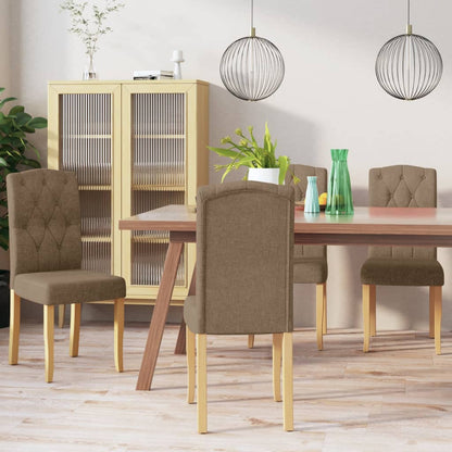 Eetkamerstoelen 4 St Draaibaar Stof Taupe