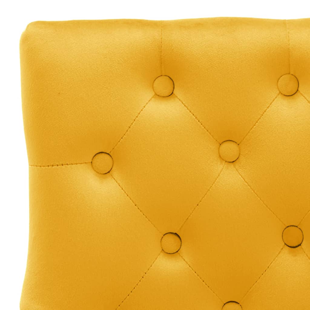 Eetkamerstoelen 2 st fluweel geel