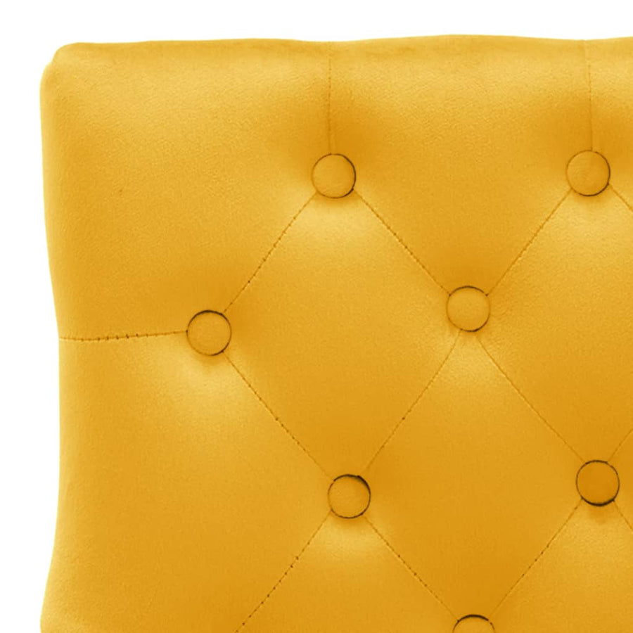 Eetkamerstoelen 2 st fluweel geel
