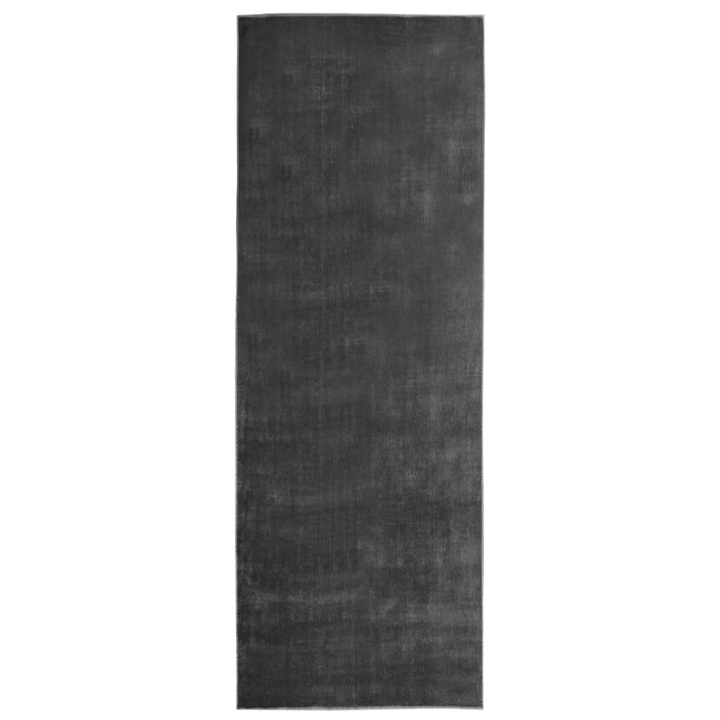 Tapijtloper Wasbaar Opvouwbaar Polyester 80 x 300 cm Antraciet