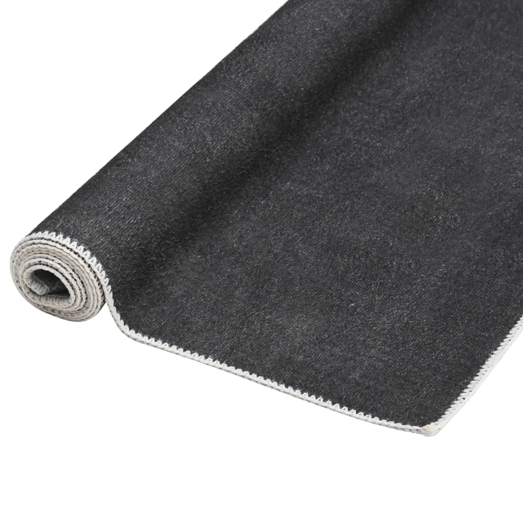 Tapijtloper Wasbaar Opvouwbaar Polyester 80 x 300 cm Antraciet