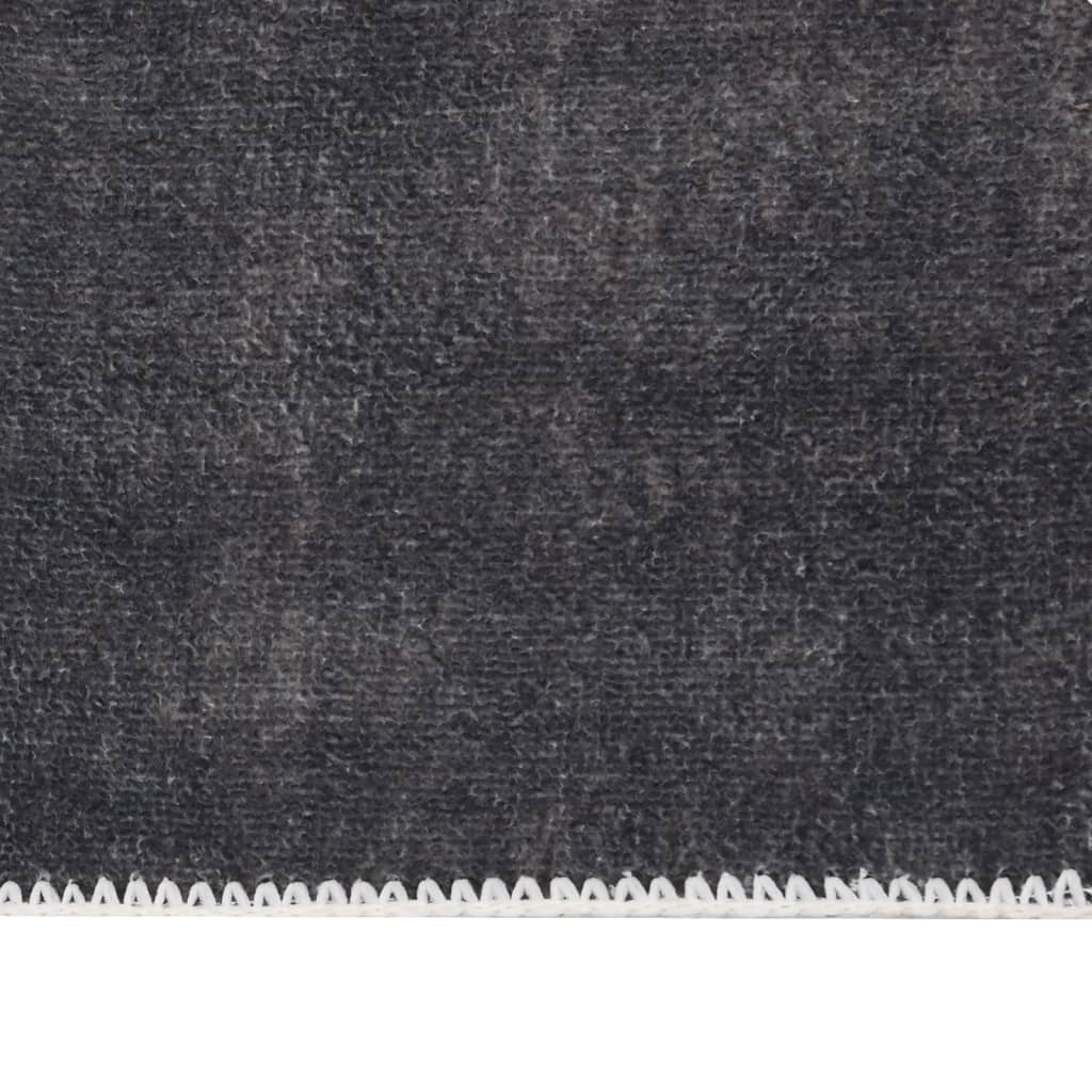 Tapijtloper Wasbaar Opvouwbaar Polyester 80 x 300 cm Antraciet