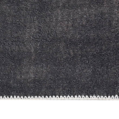 Tapijtloper Wasbaar Opvouwbaar Polyester 80 x 300 cm Antraciet
